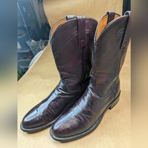 Lucchese Boots men's size 8.5D black cherry leather classic Western cowboy boots